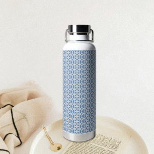 Blaue Kreismuster-Wasserflasche Trinkflasche