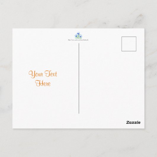 Blaue Kreuze im Frühjahr Postkarte (Rückseite)