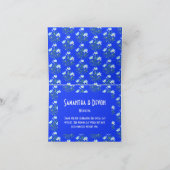 Blaue Kreuze mit weißem Rahmen Dankeskarte (Innenseite)