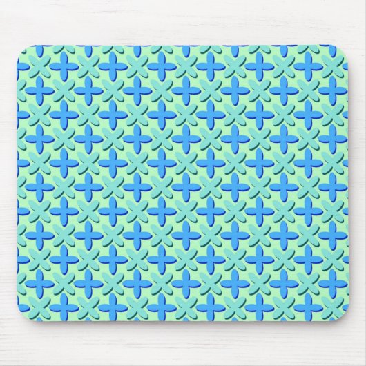 Blaue Kreuze Mousepad (Vorne)