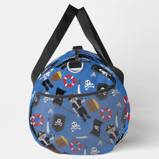 Blaue Kreuzknochen Duffle Bag (Rechts)