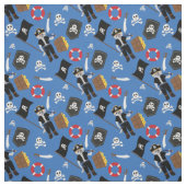 Blaue Kreuzknochen Stoff (Muster)