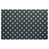 Blaue Kreuzstiche auf schwarz Stoff (Fat Quarter (45,7 x 55,9 cm))