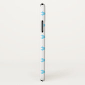 Blaue Kreuzstiche auf weiß Case-Mate iPhone Hülle (Hinten/Rechts)