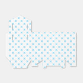 Blaue Kreuzstiche auf weiß Geschenkschachtel (Ungefaltet)