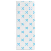 Blaue Kreuzstiche auf weiß Geschenktüte Für Weinflaschen (Rückseite)