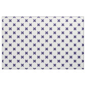 Blaue Kreuzstiche auf weiß Stoff (Fat Quarter (45,7 x 55,9 cm))