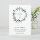 Blaue Kreuzung Einladung (Stehend Vorderseite)