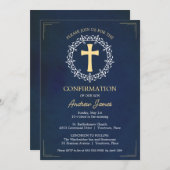 Blaue Kreuzung Einladung (Vorne/Hinten)