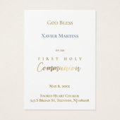 Blaue Kreuzung Erste Gedenkkarte (Rückseite)