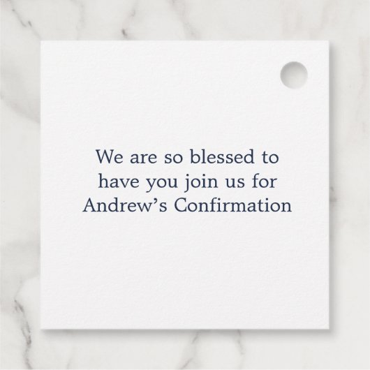 Blaue Kreuzung Geschenkanhänger (Rückseite)