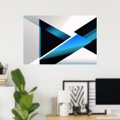 Blaue Kreuzung Poster (Heimbüro)