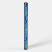 Blaue Kringel iPhone Hülle (Rechte Seite)