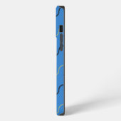 Blaue Kringel iPhone Hülle (Linke Seite)