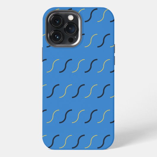Blaue Kringel iPhone Hülle (Rückseite)
