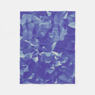 Blaue Kristallgeometrische Abstrakte Textur Modern Fleecedecke