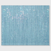 Blaue Kristallvorhänge Geschenkpapier (Flach)