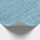 Blaue Kristallvorhänge Geschenkpapier (Ecke)