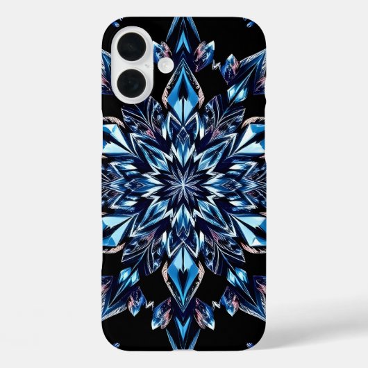 Blaue Kristallwirkung Case-Mate iPhone Hülle (Rückseite)