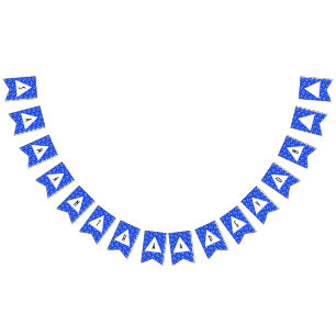 Blaue Krokus-Hochzeit Wimpelkette