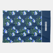 Blaue Krokusblumen Geschirrtuch (Horizontal)