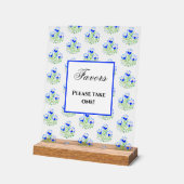 Blaue Krokusse Acrylschild (Winkel)