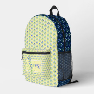 Blaue Krokusse Bedruckter Rucksack