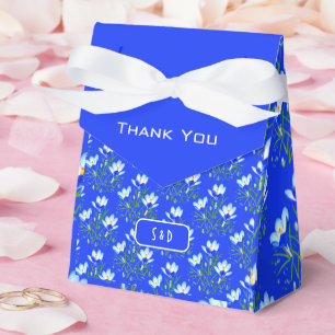 Blaue Krokusse Blaue Gefallen-Box Geschenkschachtel