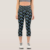 Blaue Krokusse Capri Leggings (Vorderseite)