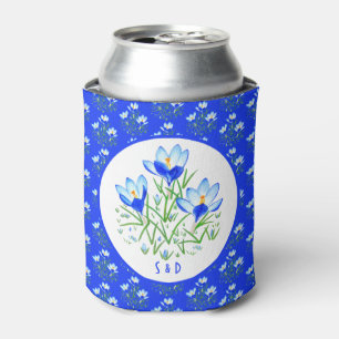 Blaue Krokusse Hochzeit Dosenkühler