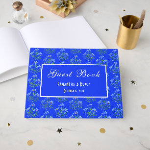 Blaue Krokusse Hochzeit Gästebuch