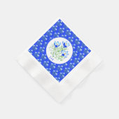 Blaue Krokusse Hochzeit Serviette (Ecke)