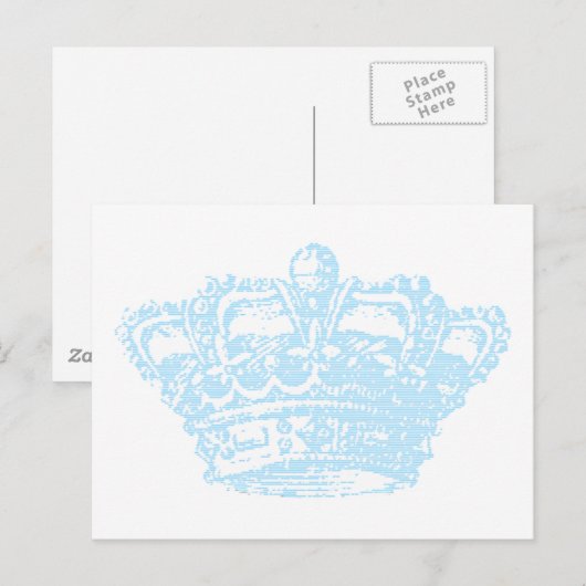 Blaue Krone Postkarte (Vorne/Hinten)