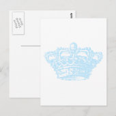 Blaue Krone Postkarte (Vorne/Hinten)