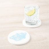 Blaue Krone Sandstein Untersetzer (Seite)