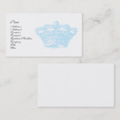 Blaue Krone Visitenkarte (Vorne/Hinten)