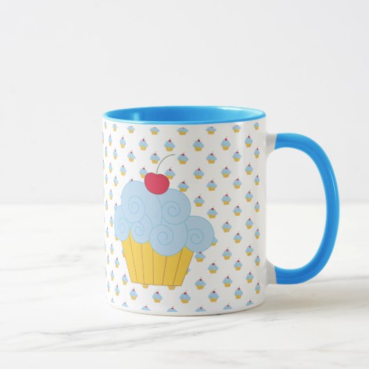 Blaue Kuchen-Tasse Tasse (Rechts)