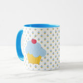 Blaue Kuchen-Tasse Tasse (Vorderseite Links)