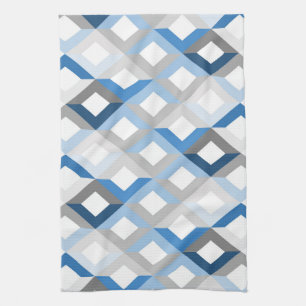 blaue Küchenhandtücher mit Chevron-Muster Geschirrtuch