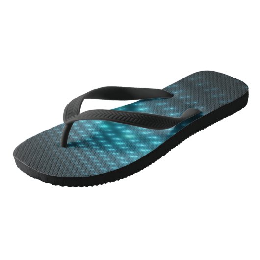 Blaue Kugeln 3D Badesandalen (Schrägansicht)