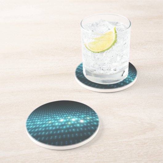 Blaue Kugeln 3D Getränkeuntersetzer (Seite)