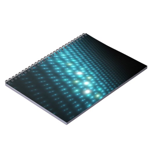 Blaue Kugeln 3D Notizblock (Linke Seite)