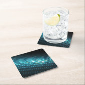 Blaue Kugeln 3D Rechteckiger Pappuntersetzer (Vor Ort)