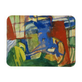 Blaue Kuh, 1914 (Tempera auf Papier) Magnet (Horizontal)