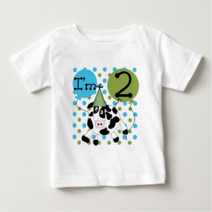 Blaue Kuh-2. Geburtstags-T-Shirts und Geschenke Baby T-shirt