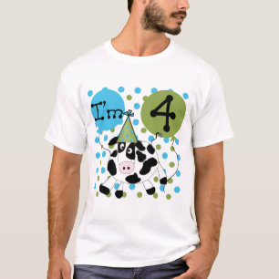 Blaue Kuh 4. Geburtstag - Hemden und Geschenke T-Shirt