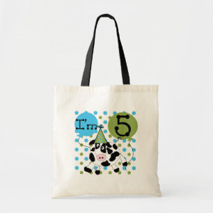 Blaue Kuh 5th Birthday Tshirts und Geschenke Tragetasche