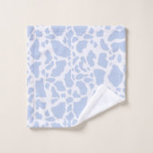 Blaue Kuh-Spots Tierdruckmuster Badhandtuch Set (Waschlappen)