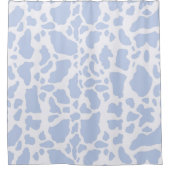 Blaue Kuh-Spots Tierdruckmuster Duschvorhang (Vorderseite)