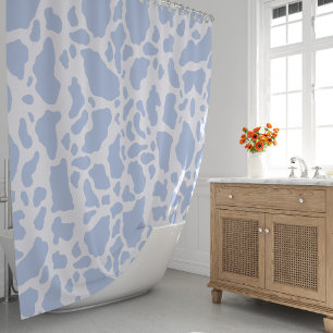 Blaue Kuh-Spots Tierdruckmuster Duschvorhang